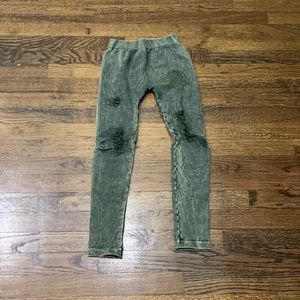 Army green leggings